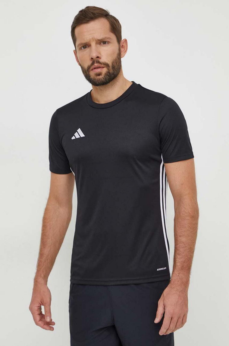 adidas Performance t-shirt treningowy Tabela 23 kolor czarny z aplikacją  H44529