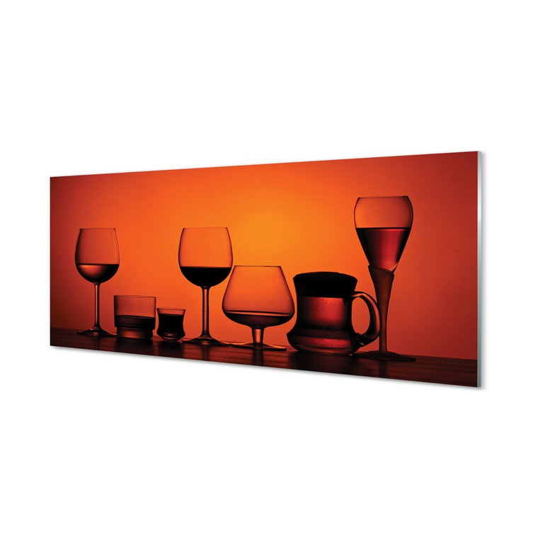 Panel szklany hartowany do kuchni Kieliszki 125x50 cm