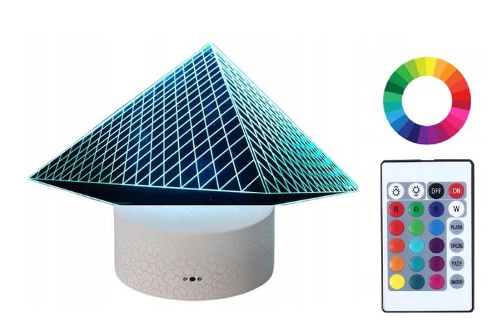 Lampka Nocna 3D LED Imię PIRAMIDA GIZA EGIPT