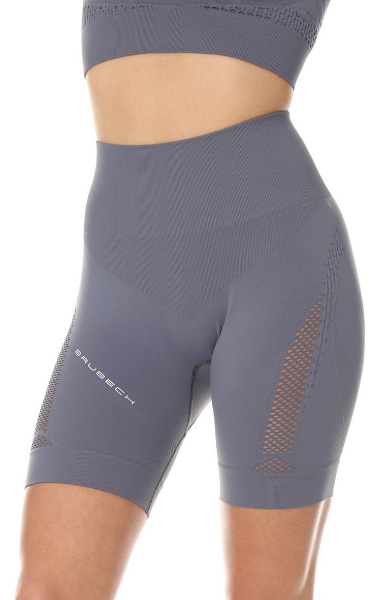 LB10440 krótkie legginsy damskie GYM, Kolor szary, Rozmiar S, Brubeck