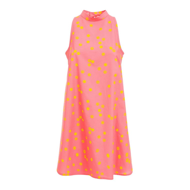 Różowa Mini Sukienka w Groszki Chiara Ferragni Collection