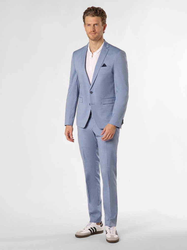 Finshley & Harding Garnitur - OaklandsCalifornia Mężczyźni Slim Fit niebieski jednolity, 46