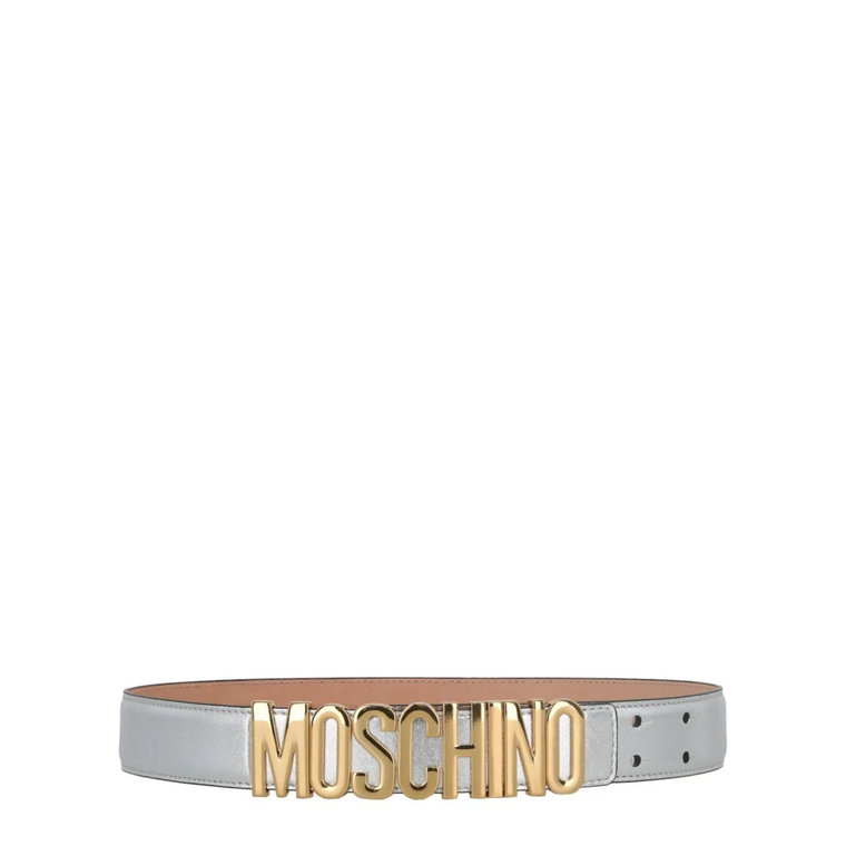 Metalowy Pasek z Logo Moschino