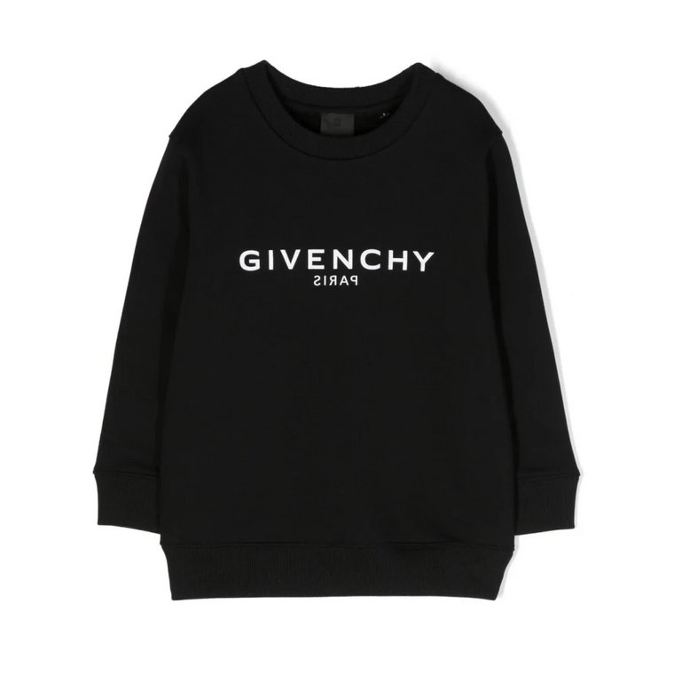 Czarny Bawełniany Sweter Dziecięcy z Logo Givenchy