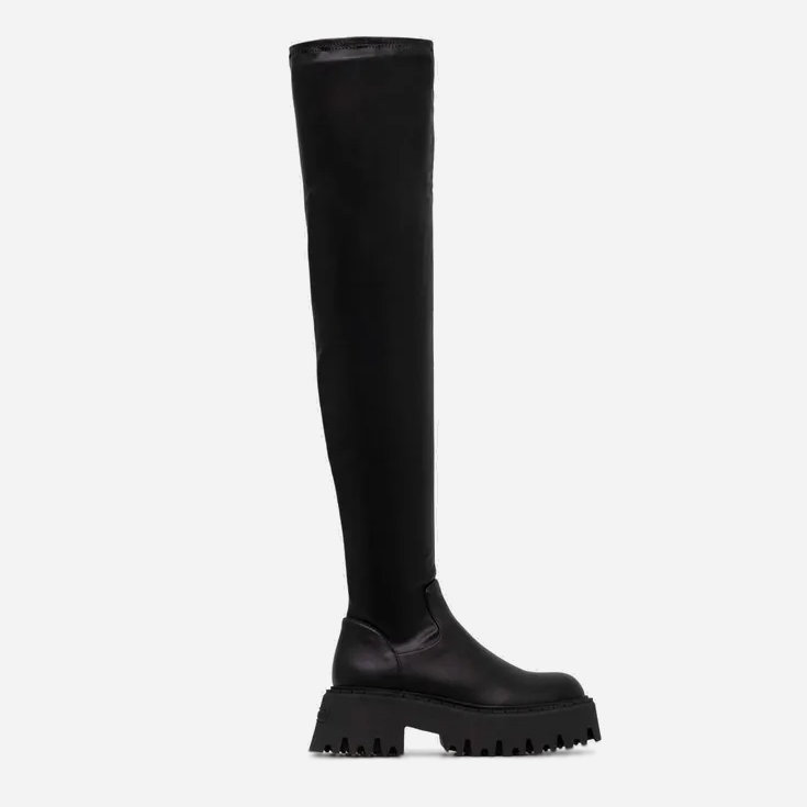 Muszkieterki damskie na obcasie za kolano Steve Madden Outsource Boot SM11002706-001 37 23 cm Czarne (8720857167542). Muszkieterki damskie