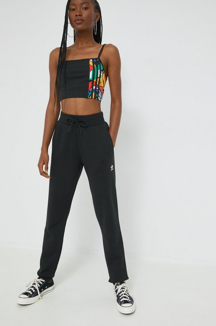 adidas Originals spodnie dresowe damskie kolor czarny gładkie HM1837-BLACK