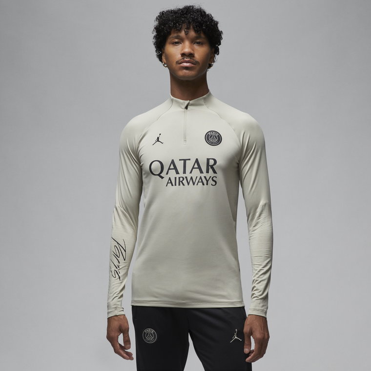 Męska treningowa koszulka piłkarska z dzianiny Jordan Dri-FIT Paris Saint-Germain Strike - Brązowy