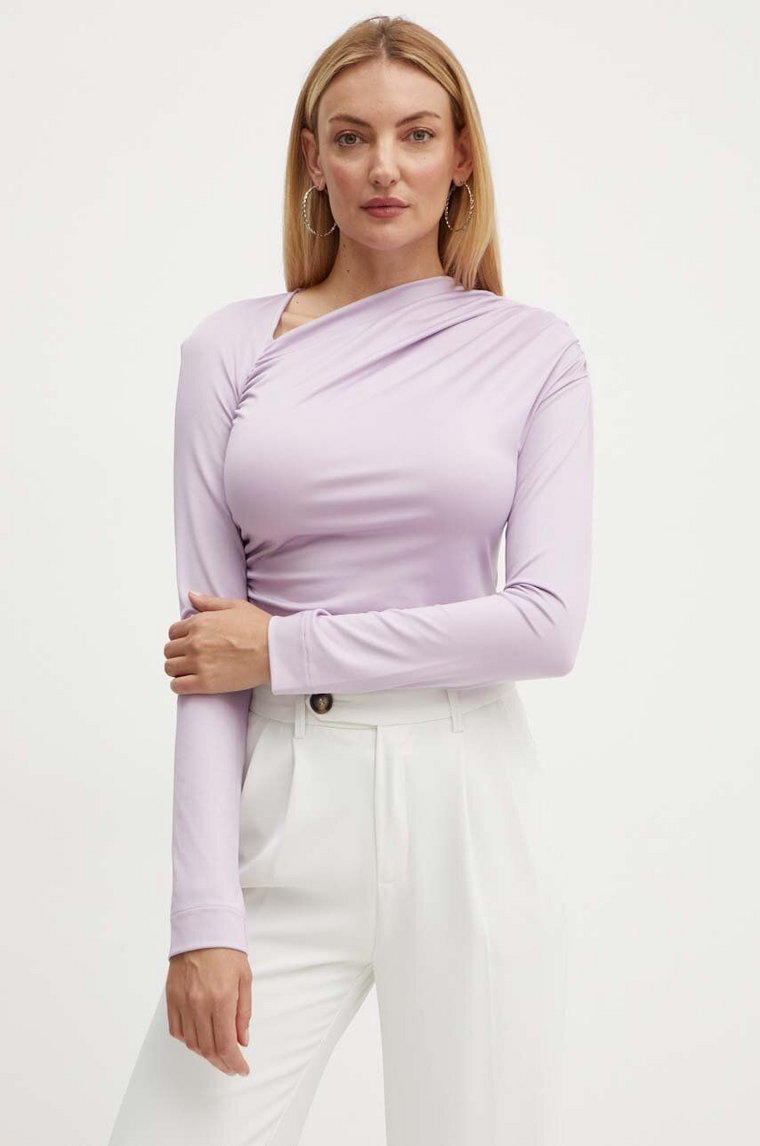 Victoria Beckham bluzka damska kolor fioletowy gładka 1324JTP005690A