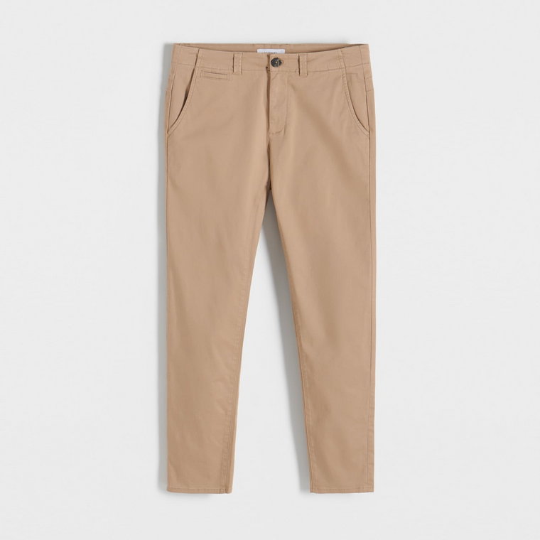 Reserved - Spodnie chino slim fit - beżowy