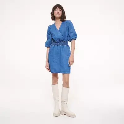 Reserved - Denimowa sukienka - Niebieski