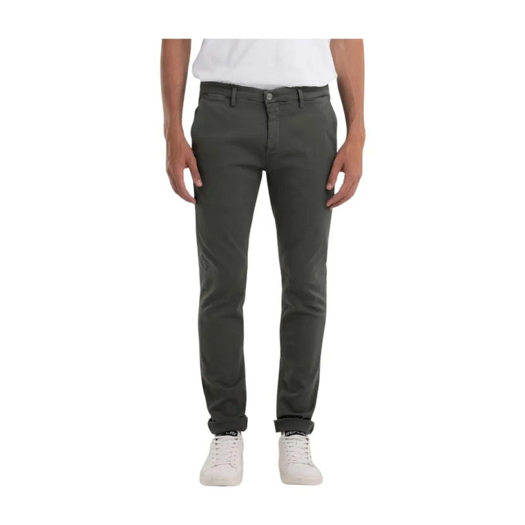 Zielone Spodnie Chino Replay