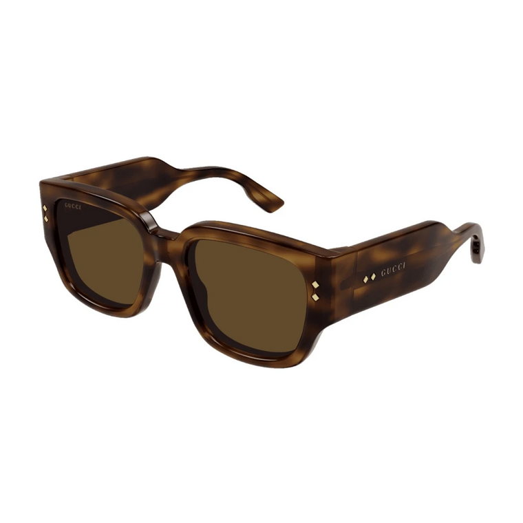 Brązowe Okulary Przeciwsłoneczne w Kwadratowym Kształcie Gucci