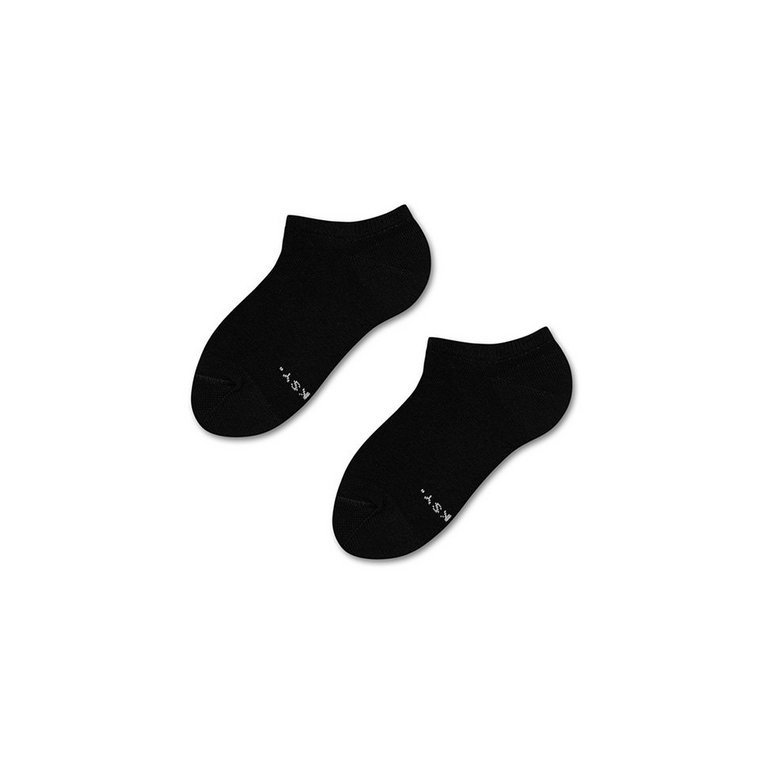 ZOOKSY klasyczne skarpetki stopki dla dzieci r.24-29 1  para, krótkie czarne skarpetki - BLACK CARBON