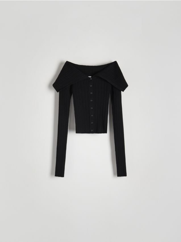 Reserved - Bluzka z wiskozą - czarny