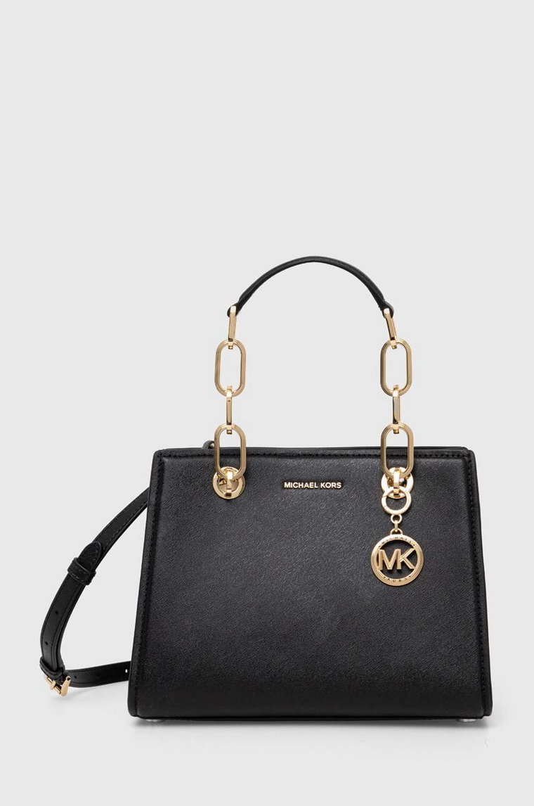 MICHAEL Michael Kors torebka skórzana kolor czarny 30S4GCYS1T