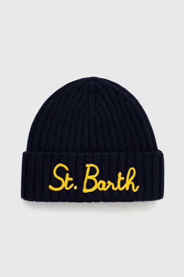MC2 Saint Barth czapka wełniana kolor czarny wełniana