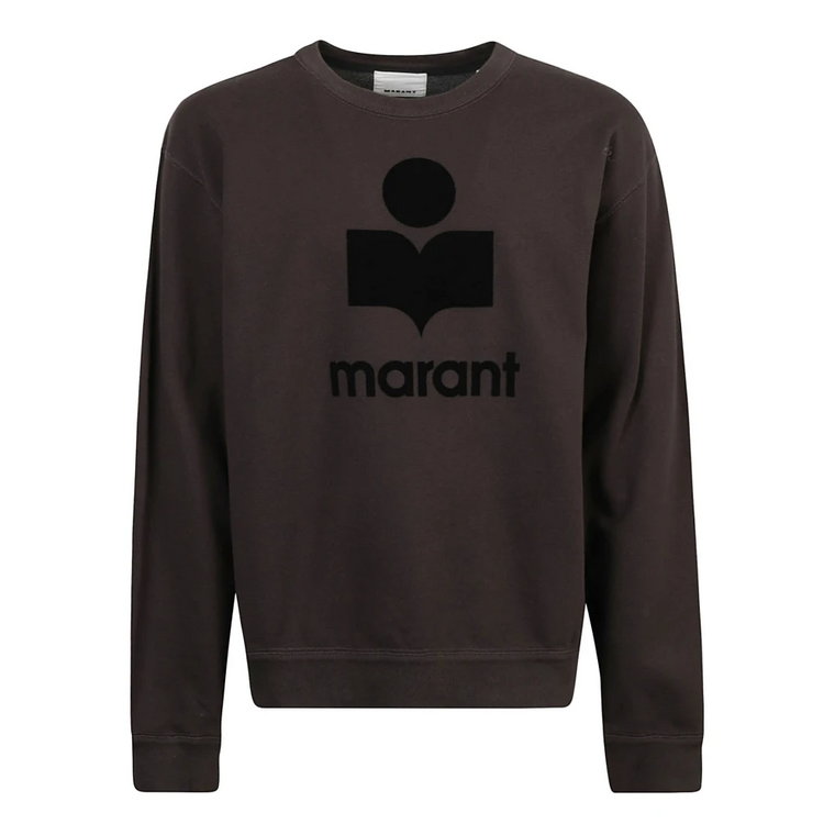 Sweter z organicznej bawełny z nadrukiem logo Isabel Marant