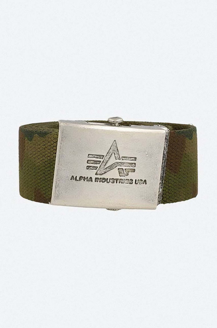 Alpha Industries pasek Heavy Duty Belt kolor zielony 100906.12-ZIELONY