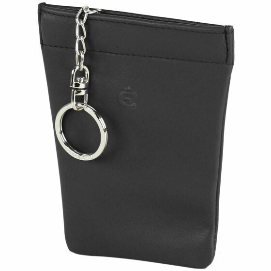 Esquire Logo Key Case Leather 9 cm schwarz