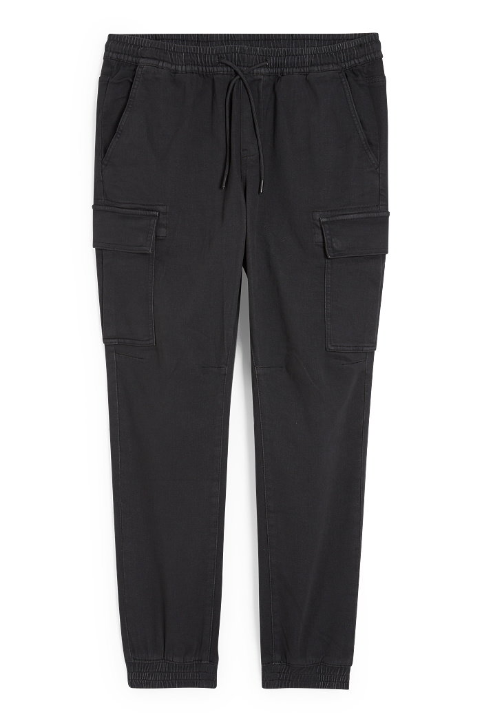 C&A Spodnie bojówki-tapered fit, Czarny, Rozmiar: 2XL