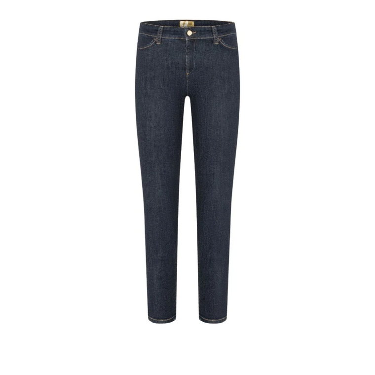 Granatowe jeansy slim fit Cambio