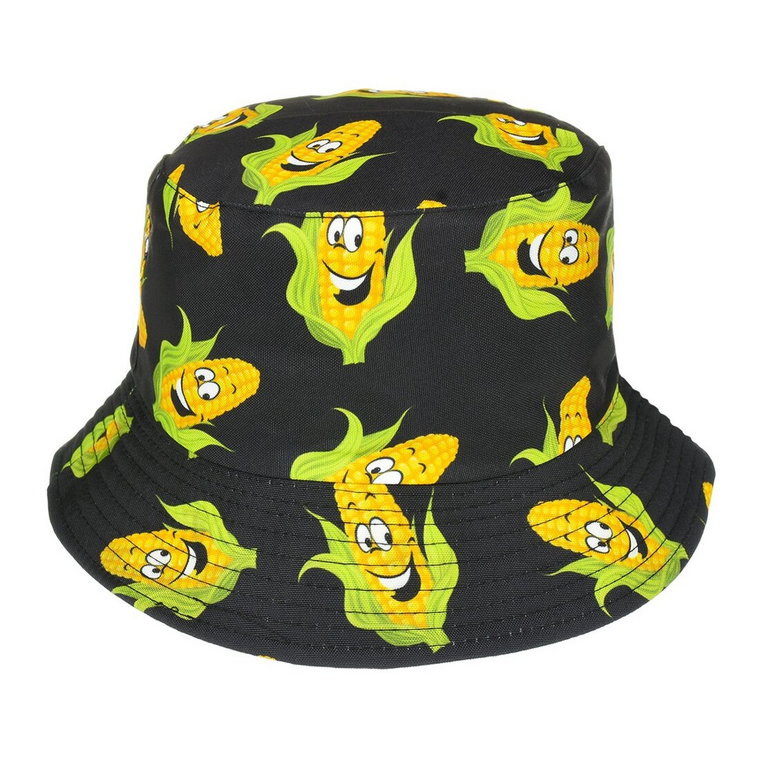 Kapelusz dwustronny bucket hat czapka czarna corn kap-m-24