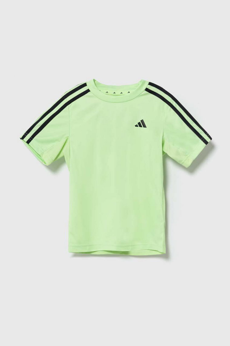 adidas t-shirt dziecięcy kolor zielony z aplikacją