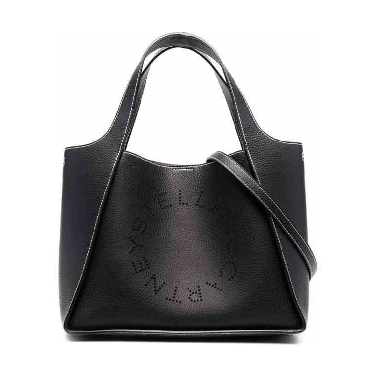 Czarna torebka z logo z ekoskóry Stella McCartney