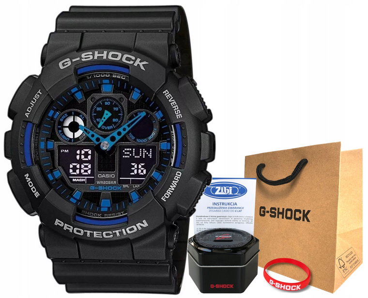 Zegarek męski Casio G-Shock GA-100-1A2ER czarny