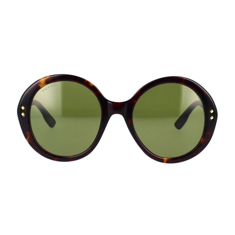 Retro Okrągłe Okulary Przeciwsłoneczne z Metalowymiitami Gucci