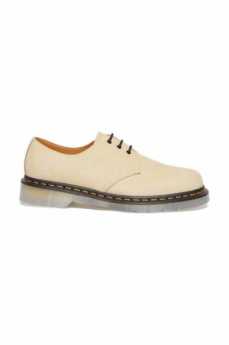 Dr. Martens półbuty zamszowe 1461 ICED II kolor beżowy na płaskim obcasie DM30641505