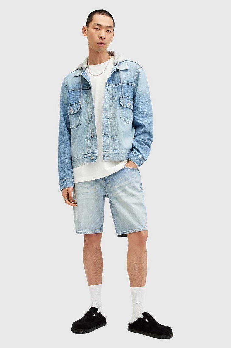 AllSaints szorty jeansowe SWITCH SHORT męskie kolor niebieski M020TA