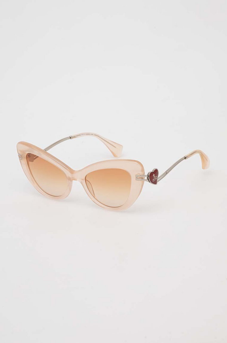 Vivienne Westwood okulary przeciwsłoneczne damskie kolor beżowy VW505848053