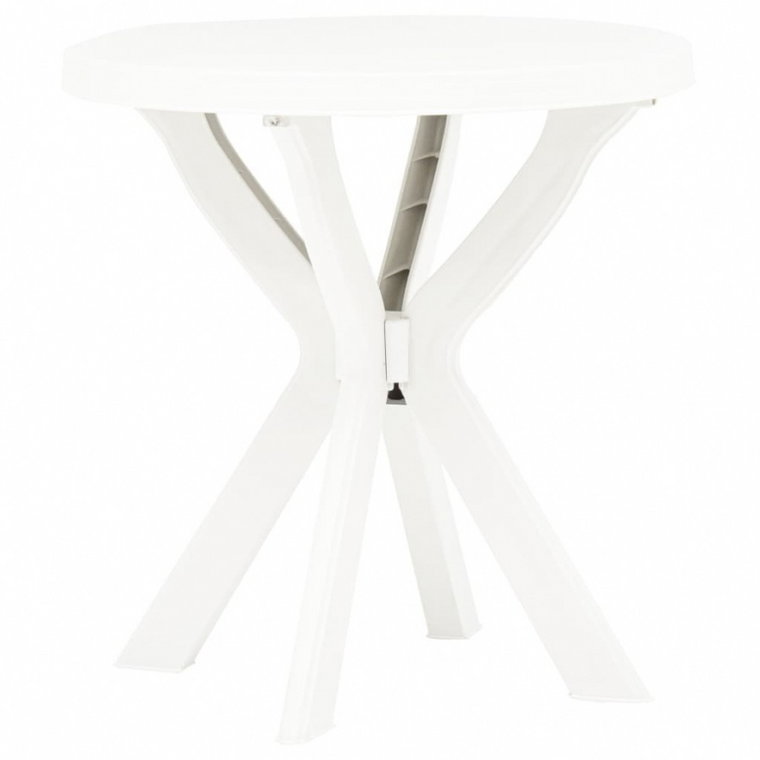 Stolik bistro, biały, Ø70 cm, plastikowy kod: V-48796