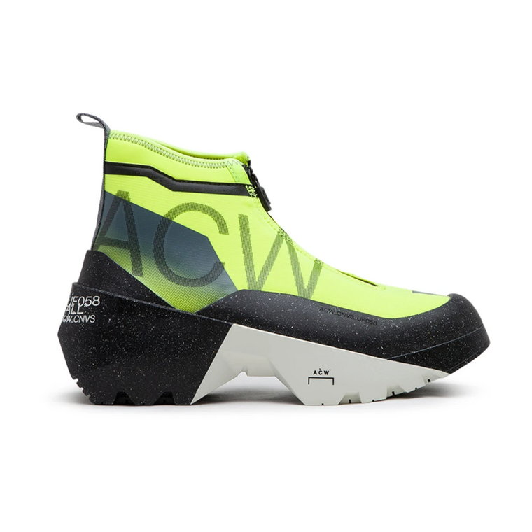 Geo-Forma Boot: Futurystyczny Sneaker z Neonowym Żółtym Wierzchem Converse