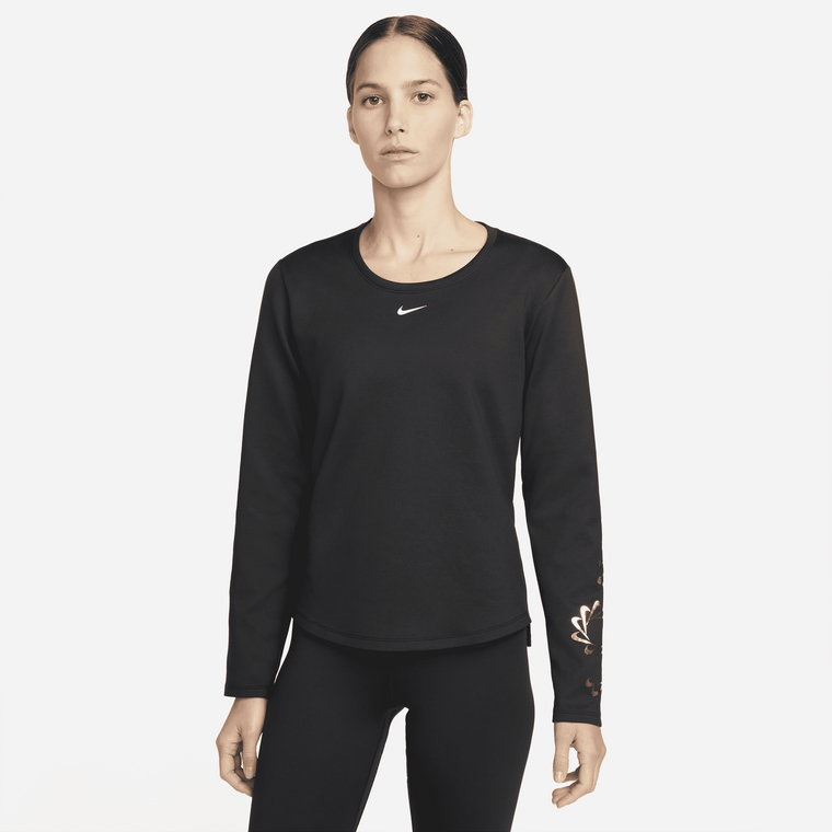 Damska koszulka z długim rękawem i grafiką Nike Therma-FIT One - Zieleń