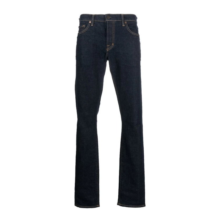 Granatowe Slim-Fit Straight-Leg Jeans Tom Ford