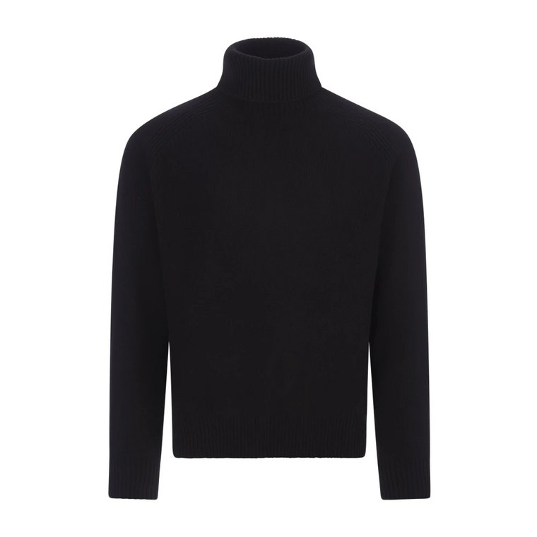 Uniwersalny Czarny Sweter z Golfem Hugo Boss