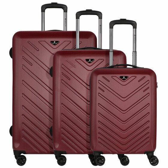 Check.In Milan 4-Wheel Luggage Set 3szt. rot