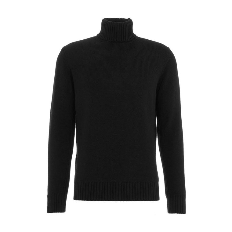 Czarny sweter z golfem dla mężczyzn Kangra