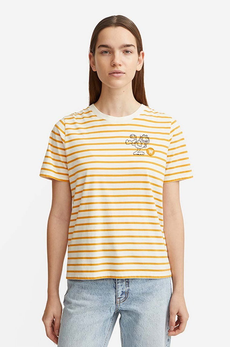Wood Wood t-shirt bawełniany x Garfield kolor biały 30042502.2222-WHITE/O