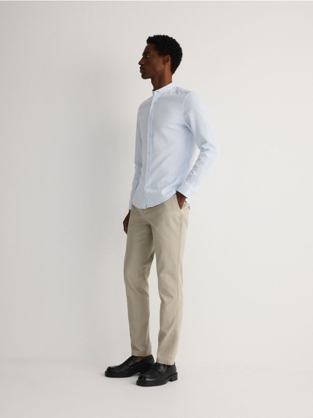 Reserved - Spodnie chino slim fit - jasnozielony