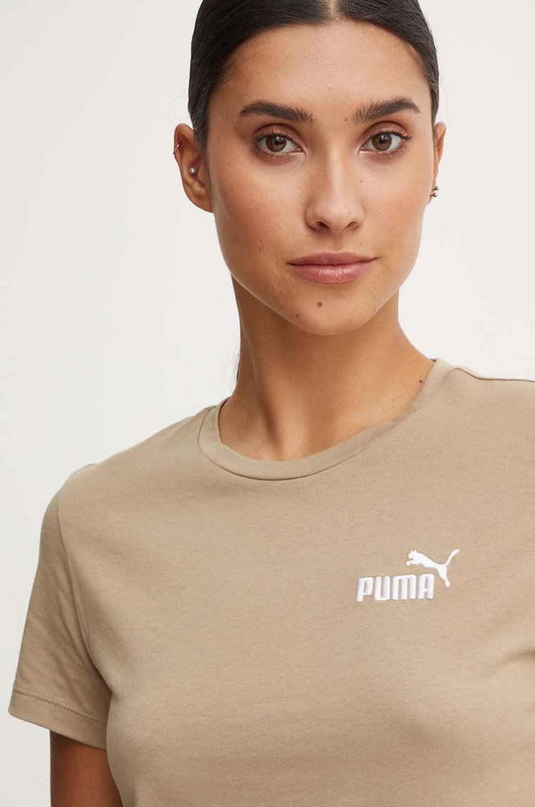 Puma t-shirt bawełniany kolor zielony