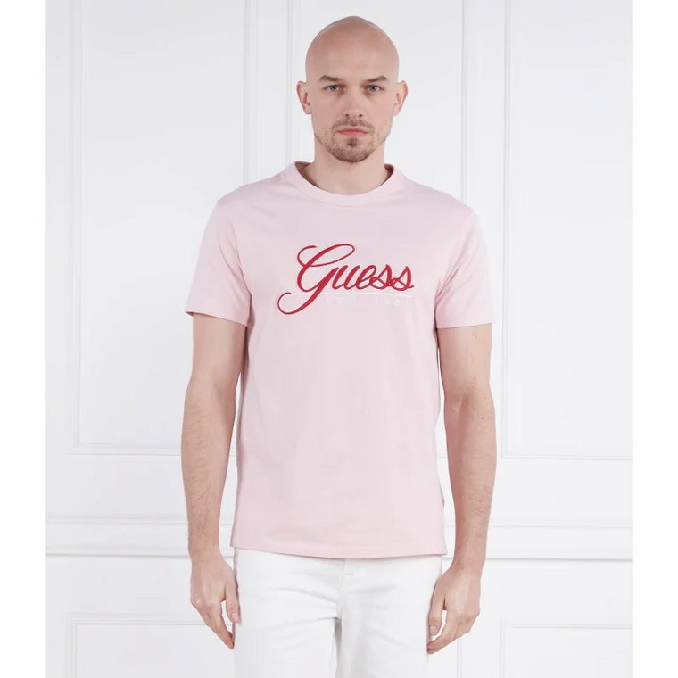 GUESS T-shirt SS CN GUESS 3D EMBRO | Regular Fit