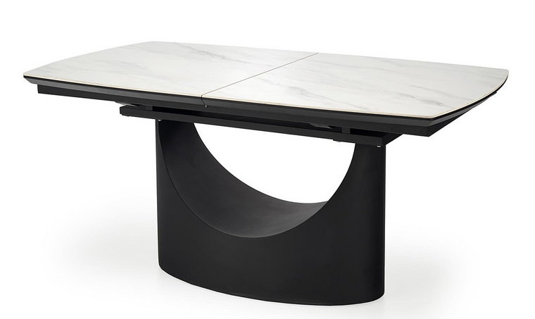 Duży rozkładany stół z blatem imitującym marmur - Medox