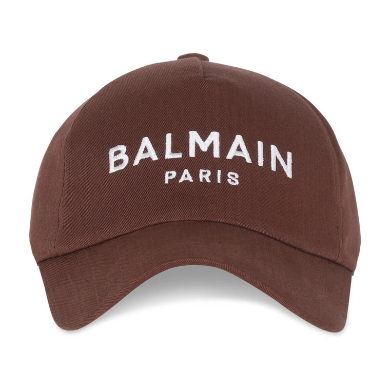 Wyhaftowana bawełniana czapka Balmain