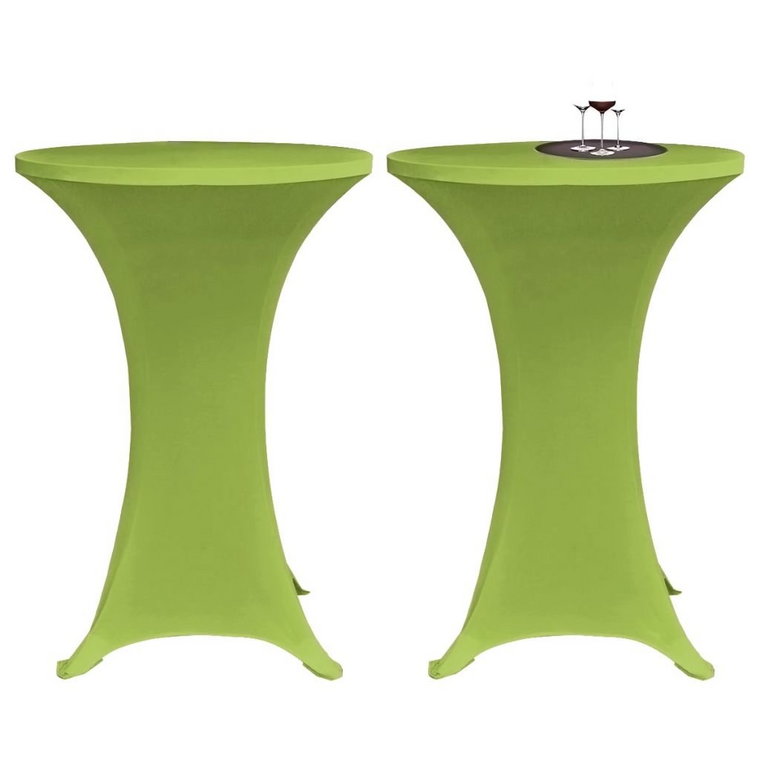 Obrus na stół barowy, vidaXL, zielony, 2 sztuki, 60 cm