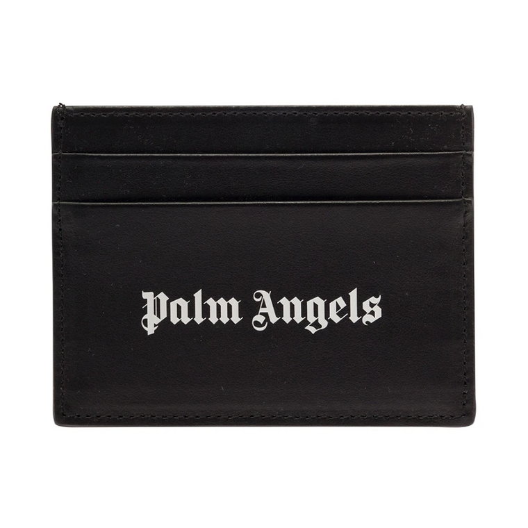 Czarne Portfele z Logo Palm Angels