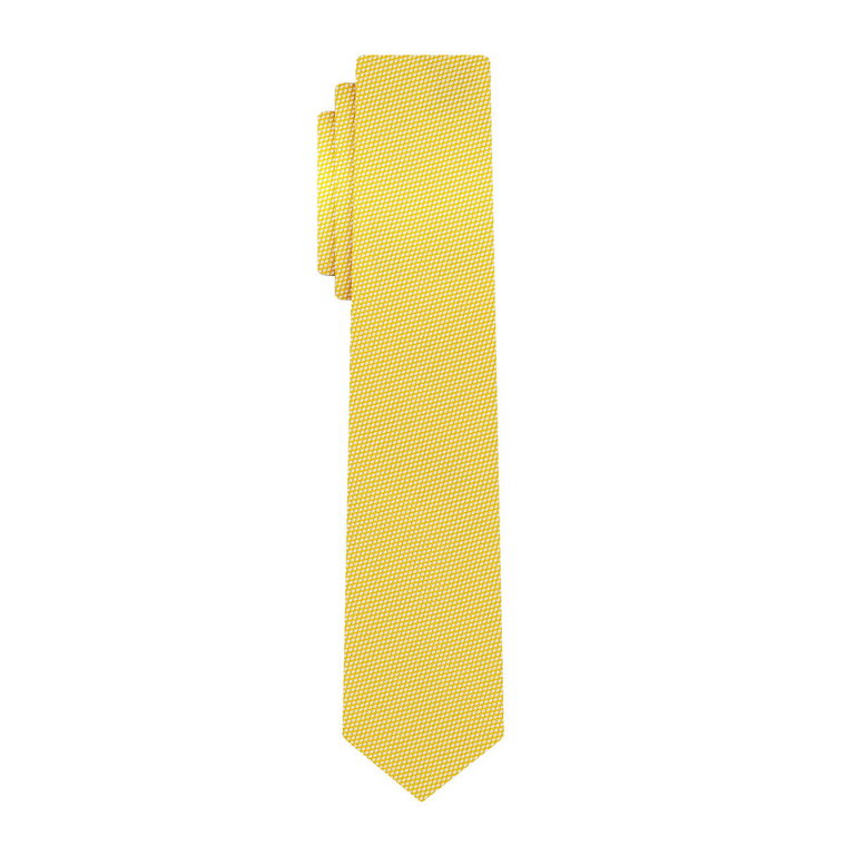 Krawat żółty z fakturą EM 31