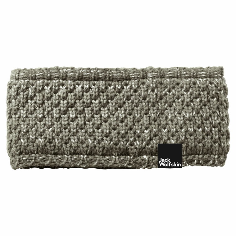 Opaska na głowę Jack Wolfskin HIGHLOFT KNIT HEADBAND WOMEN dusty olive - S